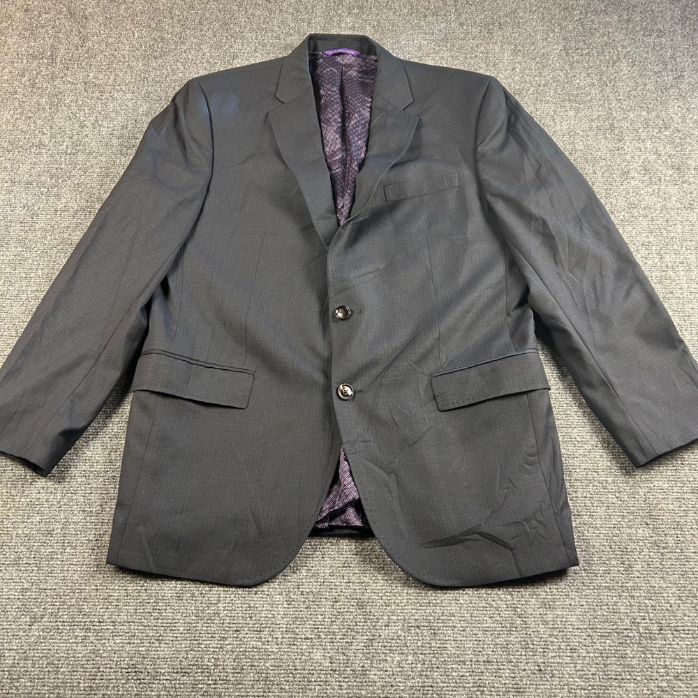 Ted Baker London Endurance Jay CT Suit Jacket 42R Grey Wool Micro Check Blazer